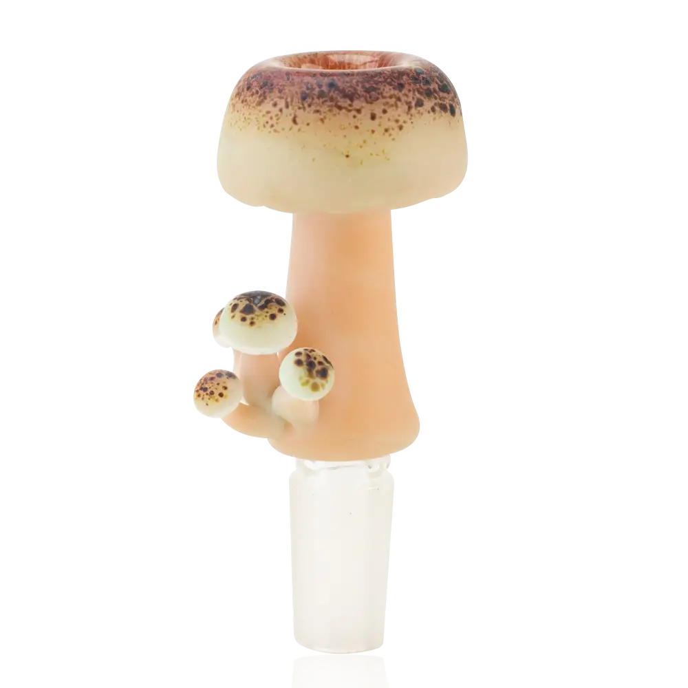 Empire Glassworks translucent peach 14mm mushroom glass bowl piece