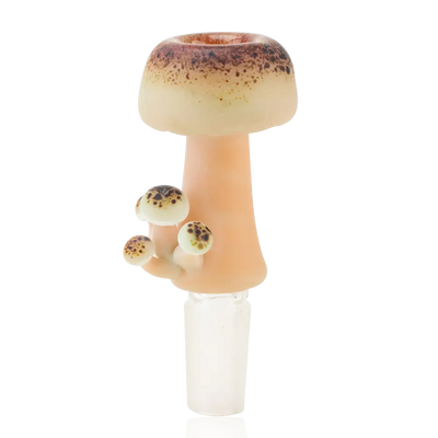 Empire Glassworks translucent peach 14mm mushroom glass bowl piece