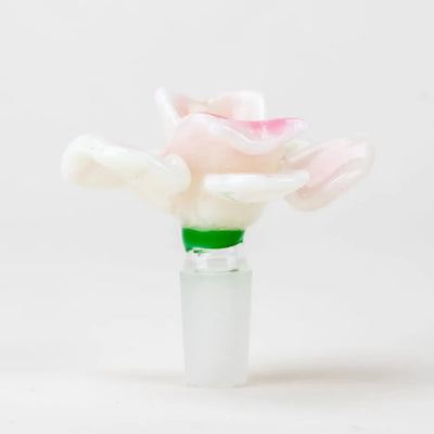 Empire Glassworks Orchid 14mm pink glass bowl piece with rose design