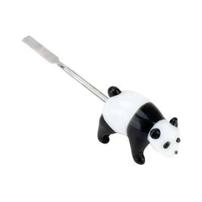 Empire Glassworks panda dab tool in borosilicate glass, black and white