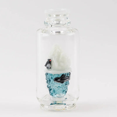 Empire Glassworks Peak Attachment with penguin on ice miniature scene