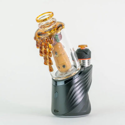 Empire Glassworks Peak Attachment Save the Bees vape mod with honey art