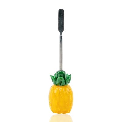 Empire Glassworks pineapple dab tool in borosilicate glass with grinder