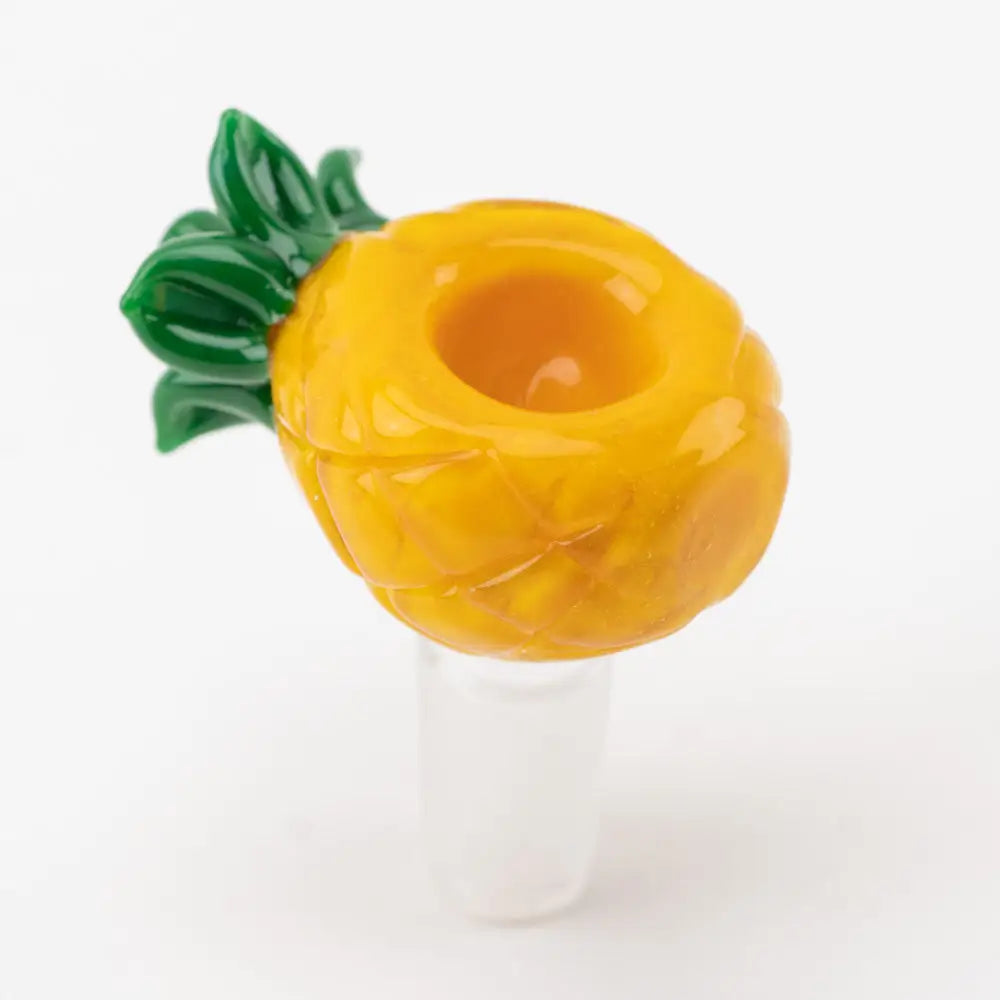 Vibrant yellow Empire Glassworks pineapple glass bowl piece 14mm