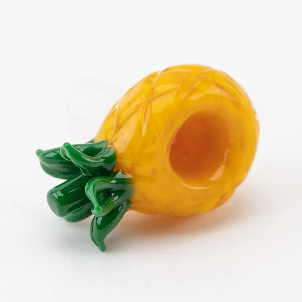 Empire Glassworks vibrant yellow pineapple glass bowl piece 14mm