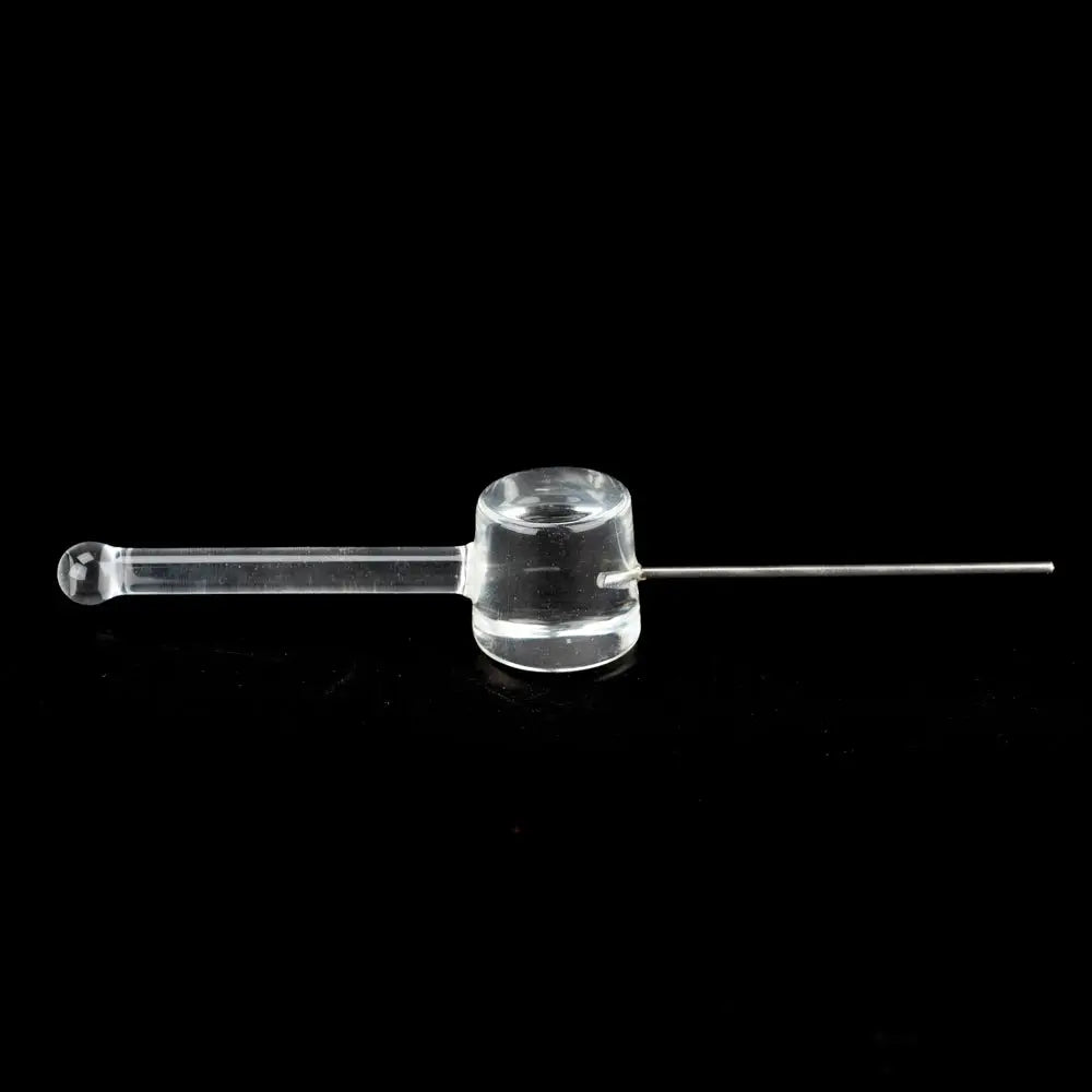 Empire Glassworks Poker Wand clear glass hand pipe with metal stem