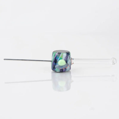 Empire Glassworks poker wand galactic glass hand pipe with cosmic UFO bead