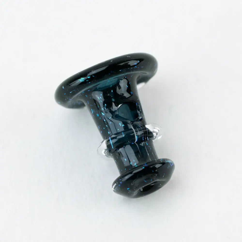 Sleek dark teal Empire Glassworks Proxy Glass Joystick Black Nebula pipe
