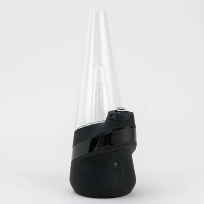 Glow-in-the-dark Empire Glassworks Proxy Glass Joystick vaporizer with clear glass cone and black base