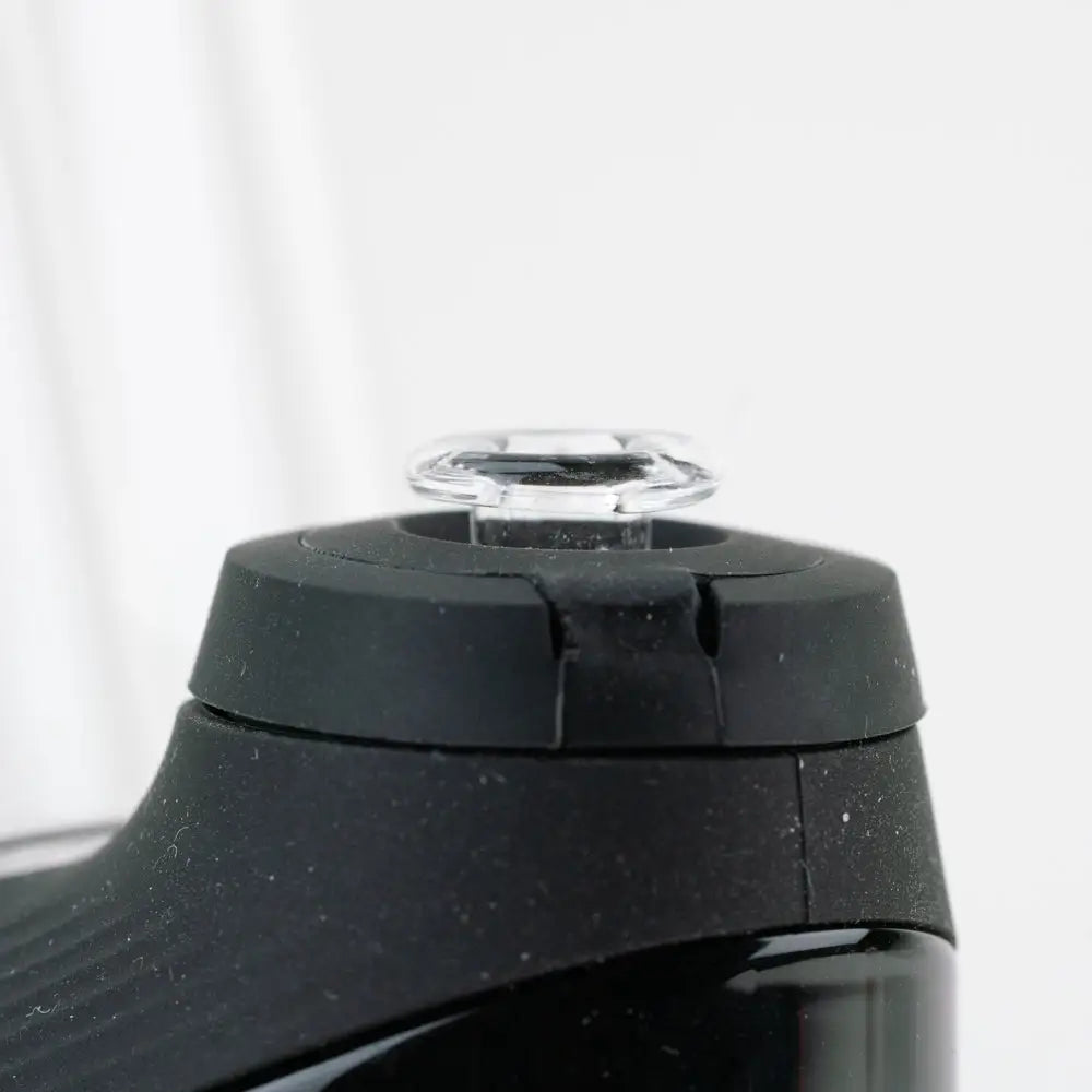 Black silicone water bottle with clear cap for Empire Glassworks Proxy Glass Joystick, Puffco Proxy