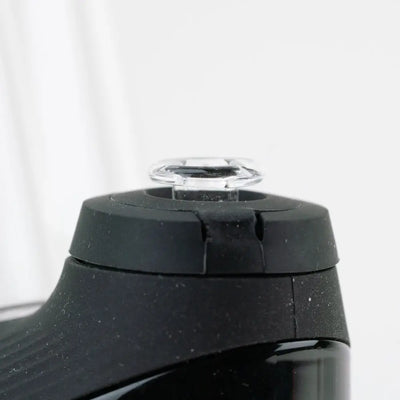 Black silicone water bottle with clear cap for Empire Glassworks Proxy Glass Joystick, Puffco Proxy