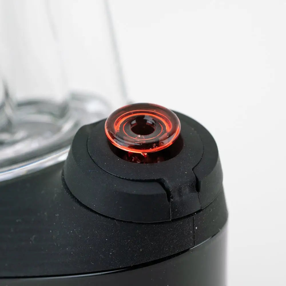 Empire Glassworks Proxy Glass Joystick in translucent orange on black base