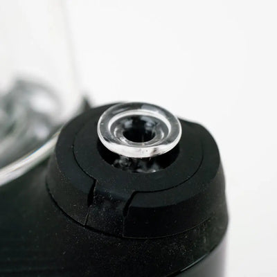 Empire Glassworks UV pink proxy glass joystick for Puffco Proxy with black rubber base and clear glass top cap