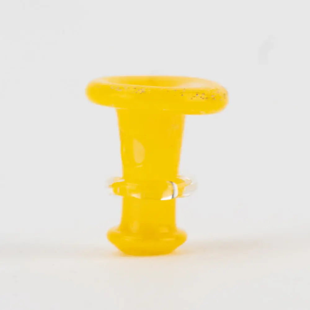 Empire Glassworks yellow proxy glass joystick for Puffco Proxy with clear acrylic ring