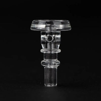 Empire Glassworks Puffco glass joystick cap with clear ridged bowl