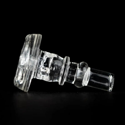 Empire Glassworks pink UV Puffco Joystick for Peak Pro clear ribbed bong bowl