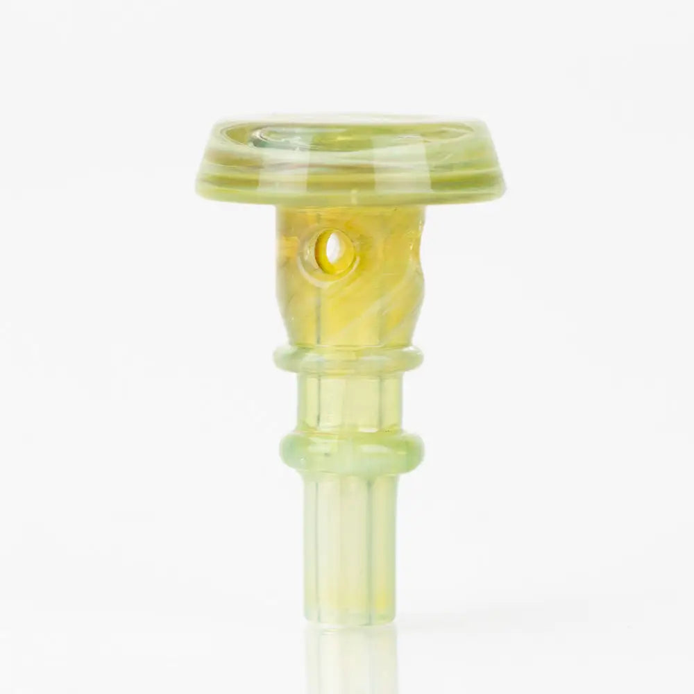 Empire Glassworks Puffco Joystick Slime for Puffco Peak Pro translucent yellow glass bong head with ridges
