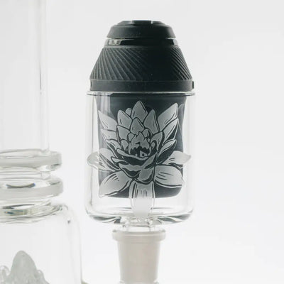 Empire Glassworks Puffco Proxy Attachment 14mm clear bong chamber with lotus design