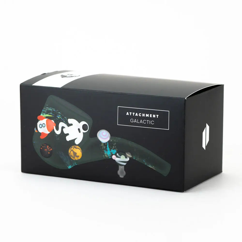 Empire Glassworks Puffco Proxy Attachment Sherlock Galactic black box with space astronauts and planets