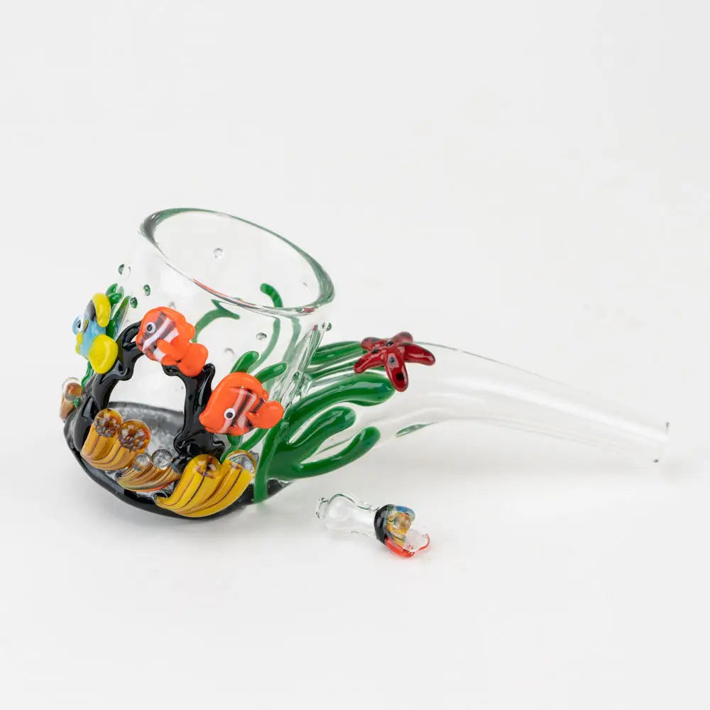 Empire Glassworks Puffco Proxy Attachment with clownfish and seaweed design