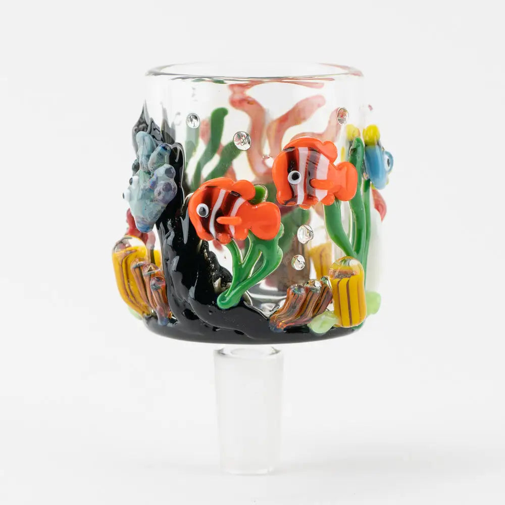 Empire Glassworks Puffco Proxy Attachment with clownfish bong bowl