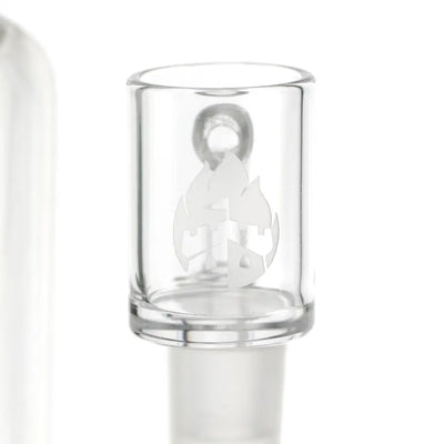 Empire Glassworks quartz banger with etched frosted flame logo