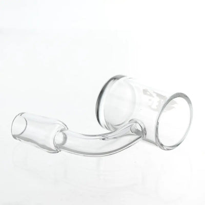 Clear Empire Glassworks quartz banger with curved glass downstem