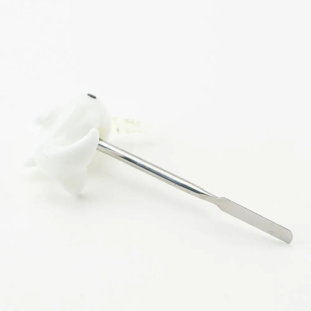 Empire Glassworks Radioactive Narwhal white ceramic rabbit dab tool