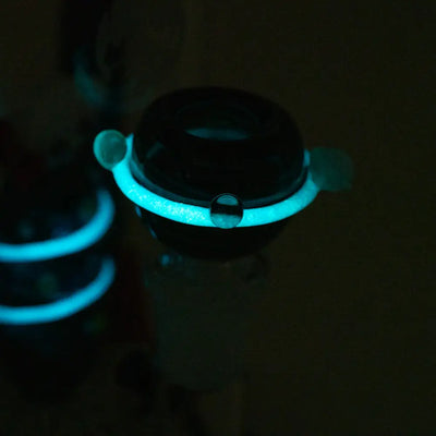 Empire Glassworks Rocket Ship Kit Water Pipe with glowing blue neon ring