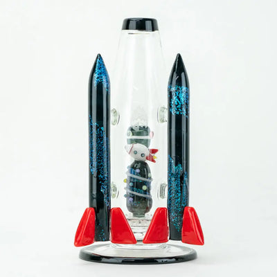 Empire Glassworks Rocket Ship Kit water pipe with glittery boosters and astronaut