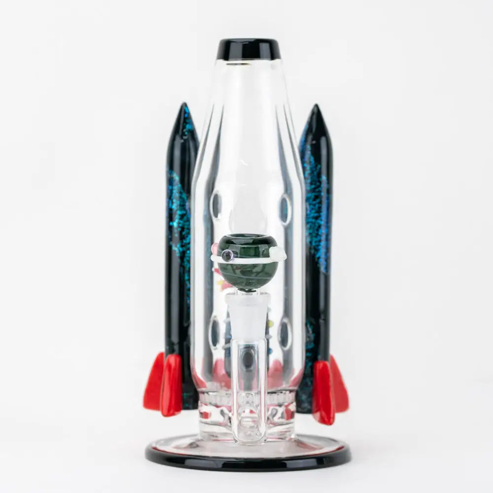 Empire Glassworks Rocket Ship Kit water pipe with clear glass and accents