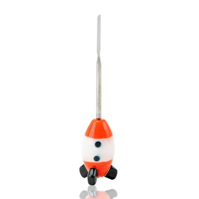 Empire glassworks space cruiser dab tool with orange rocket bobber
