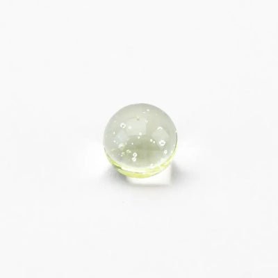 Translucent pale green Empire Glassworks spinner cap carb cap with white speckles