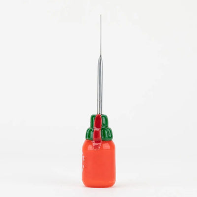 Empire Glassworks Sriracha dab tool in borosilicate glass, orange pepper rig