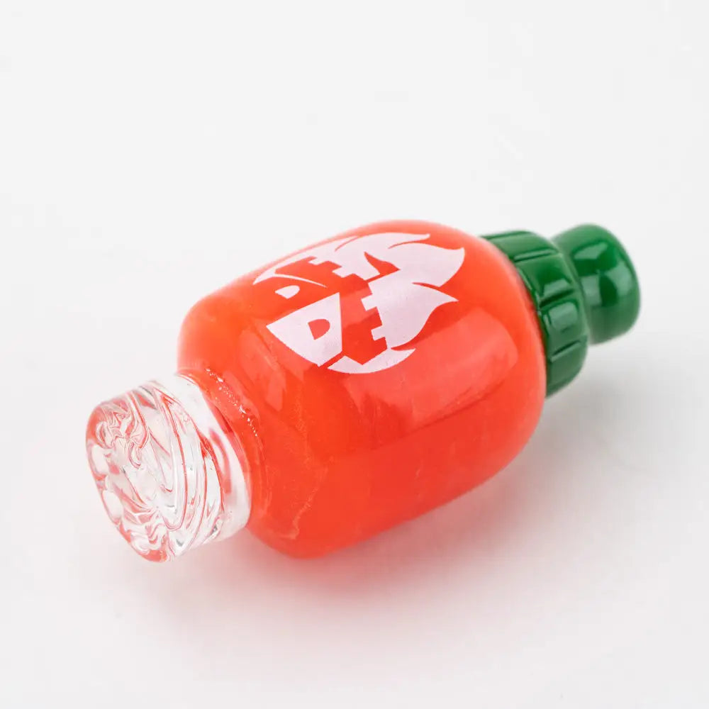 Empire Glassworks Sriracha spinner cap carb cap orange glass bottle
