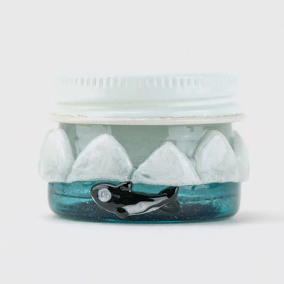 Empire Glassworks Terp Jar Avenge the Arctic with orca in blue jar