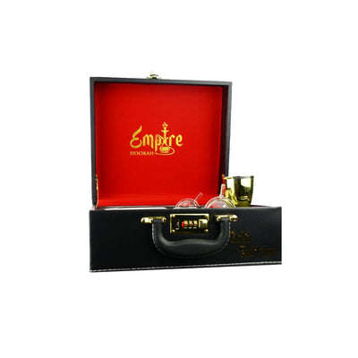 Empire Hookah Gold Edition: Black Briefcase With Red Interior And Accessories For Hassle-free Setup