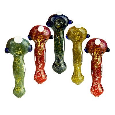 Artisanal Frit-Pressed Glass Hand Pipe