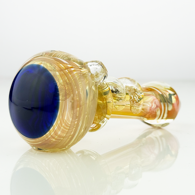 Gilded Fumed Glass Spoon Pipe