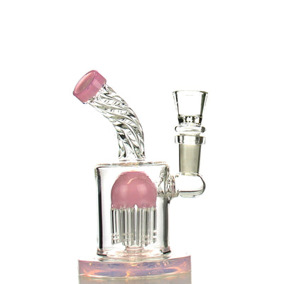 Compact Twisted Neck Water Pipe with Percolator