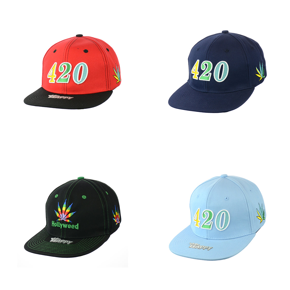 Premium Cotton Leaf Embroidered Snapback Hat