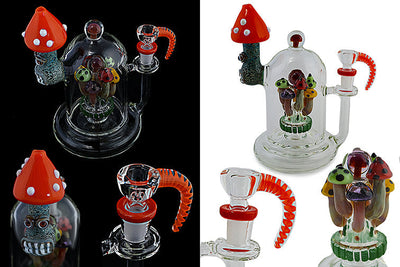 Artisan Mushroom Glass Water Pipe
