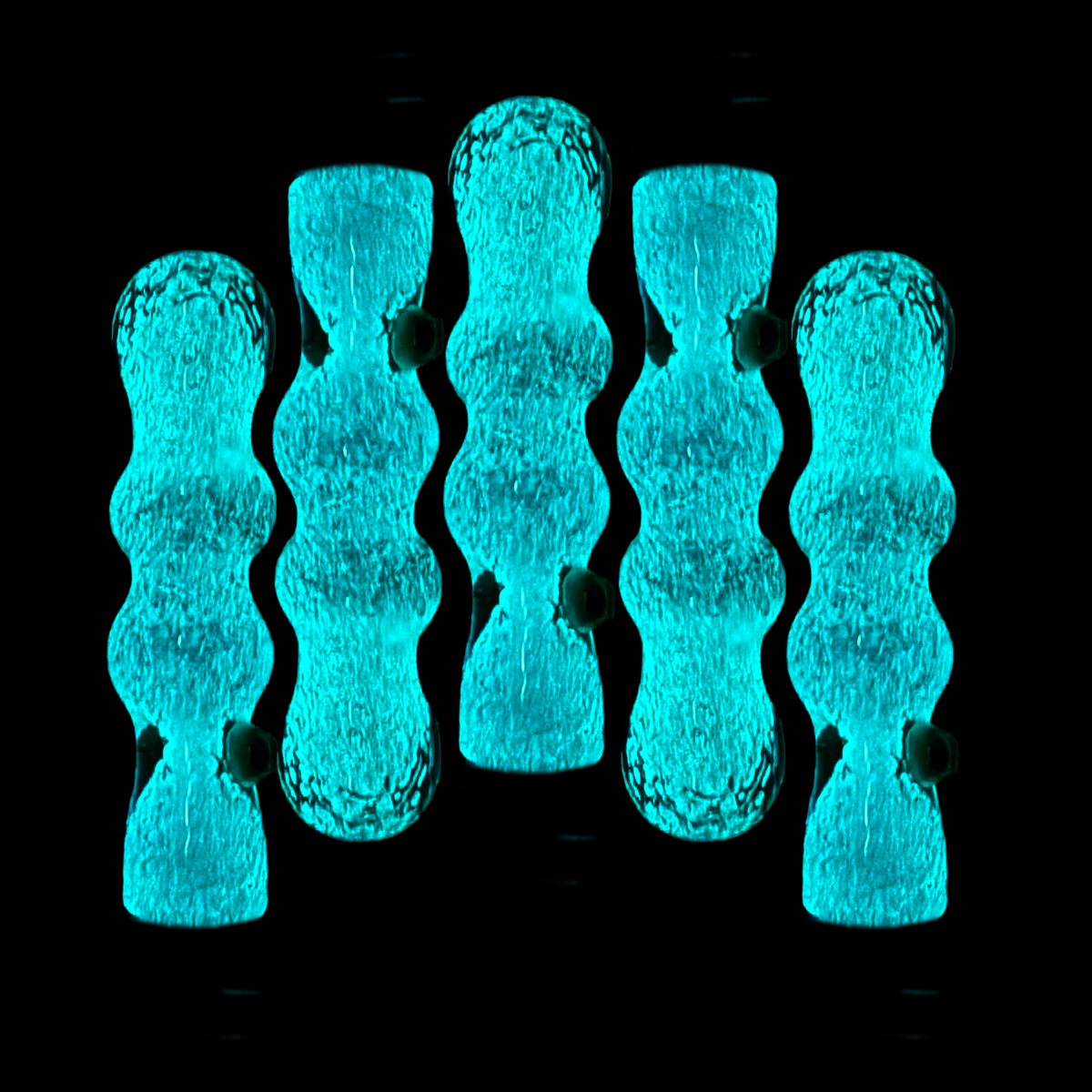 Luminous 4-Inch Glass Chillum Pipe