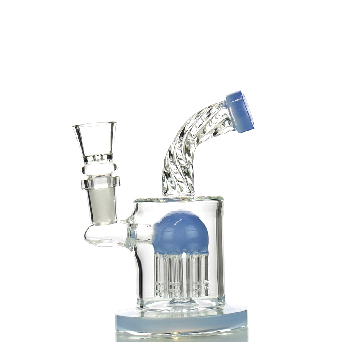 Compact Twisted Neck Water Pipe with Percolator