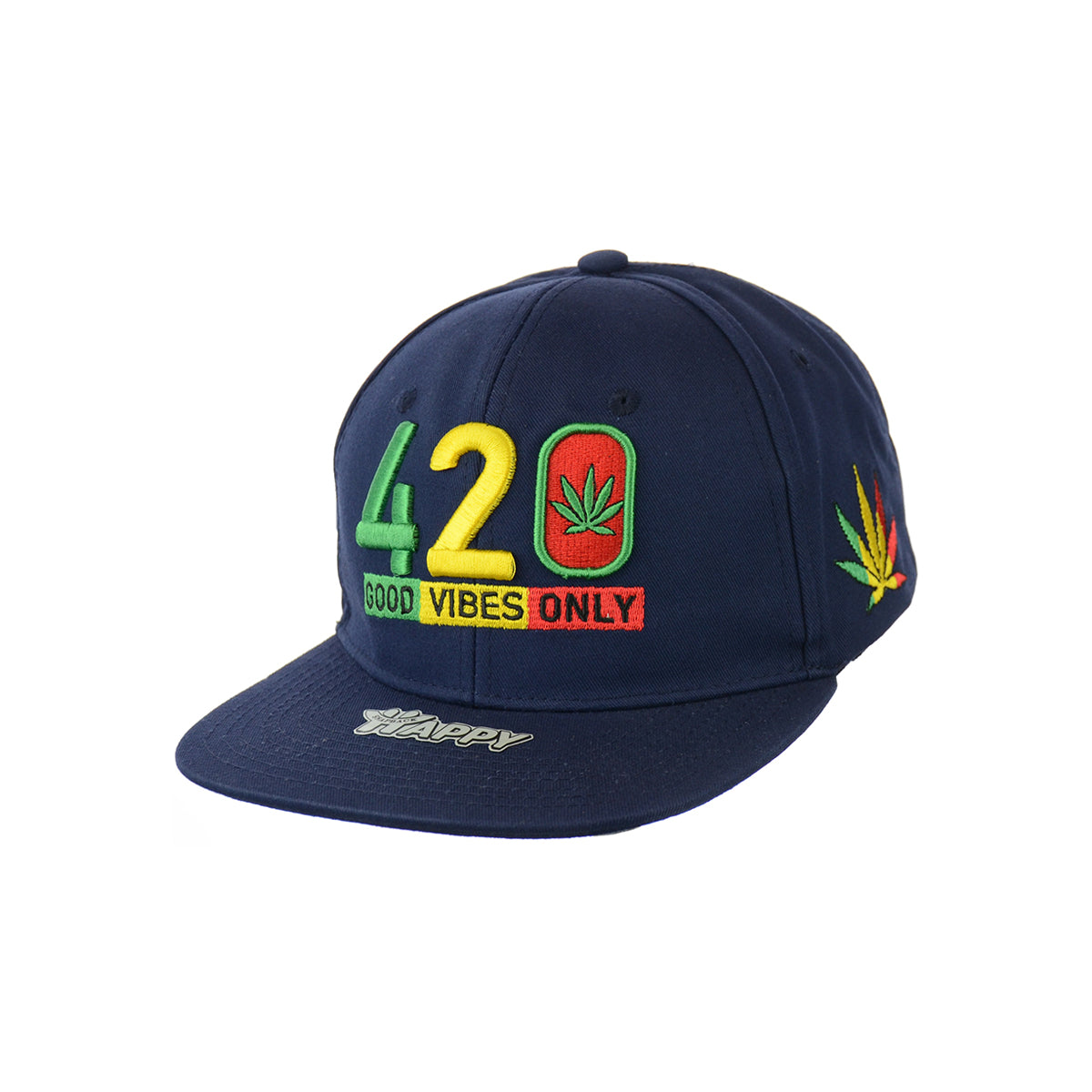 Good Vibes Embroidered Cotton Snapback Hat