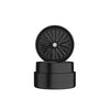 Black grinder with textured lid for Flower Mill’s Generation Standard glass hand pipe