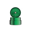 Green metal herb grinder from Flower Mill’s Generation Standard for glass hand pipes and water pipes