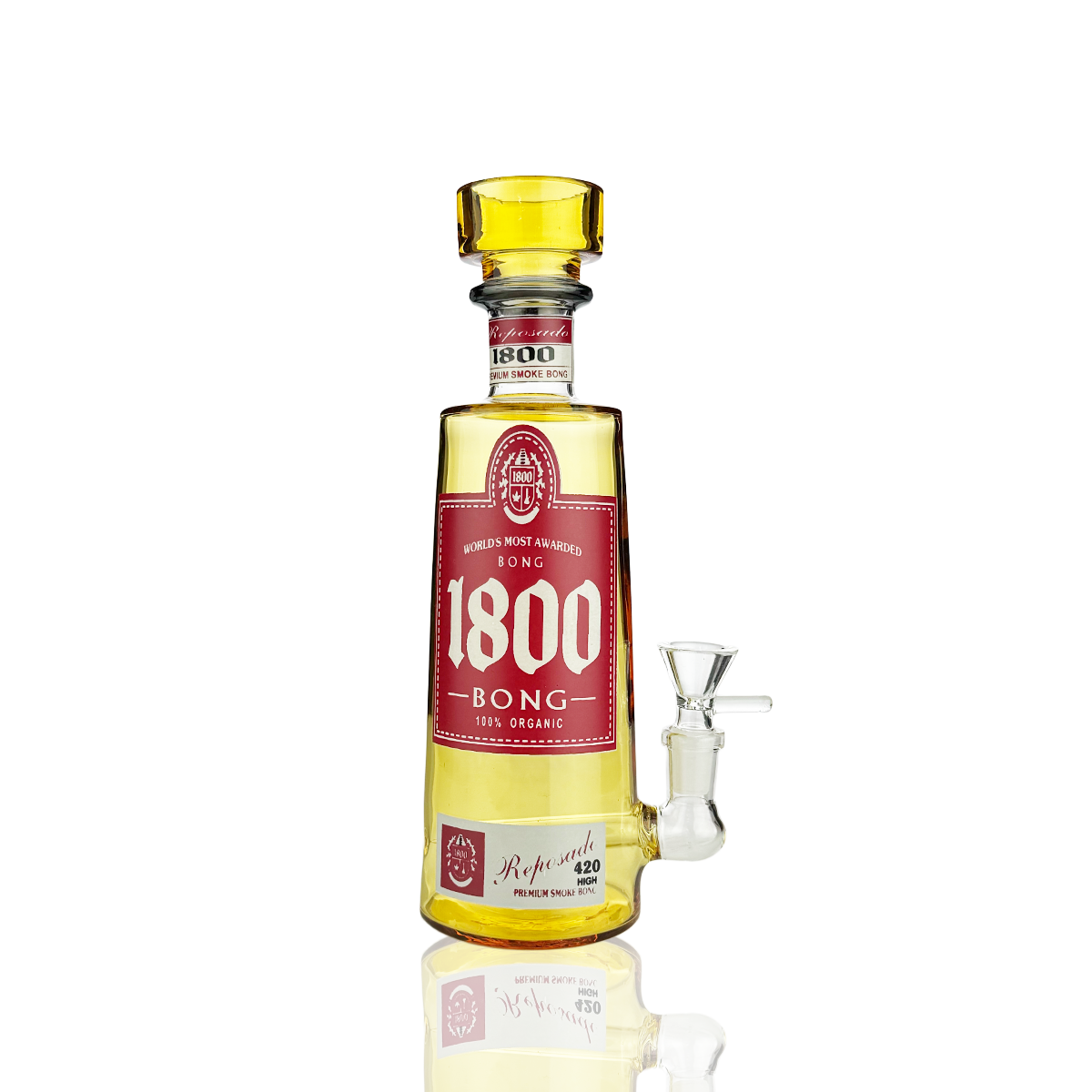 Classic 1800 Liquor Bottle Water Pipe - 9.5 Inch