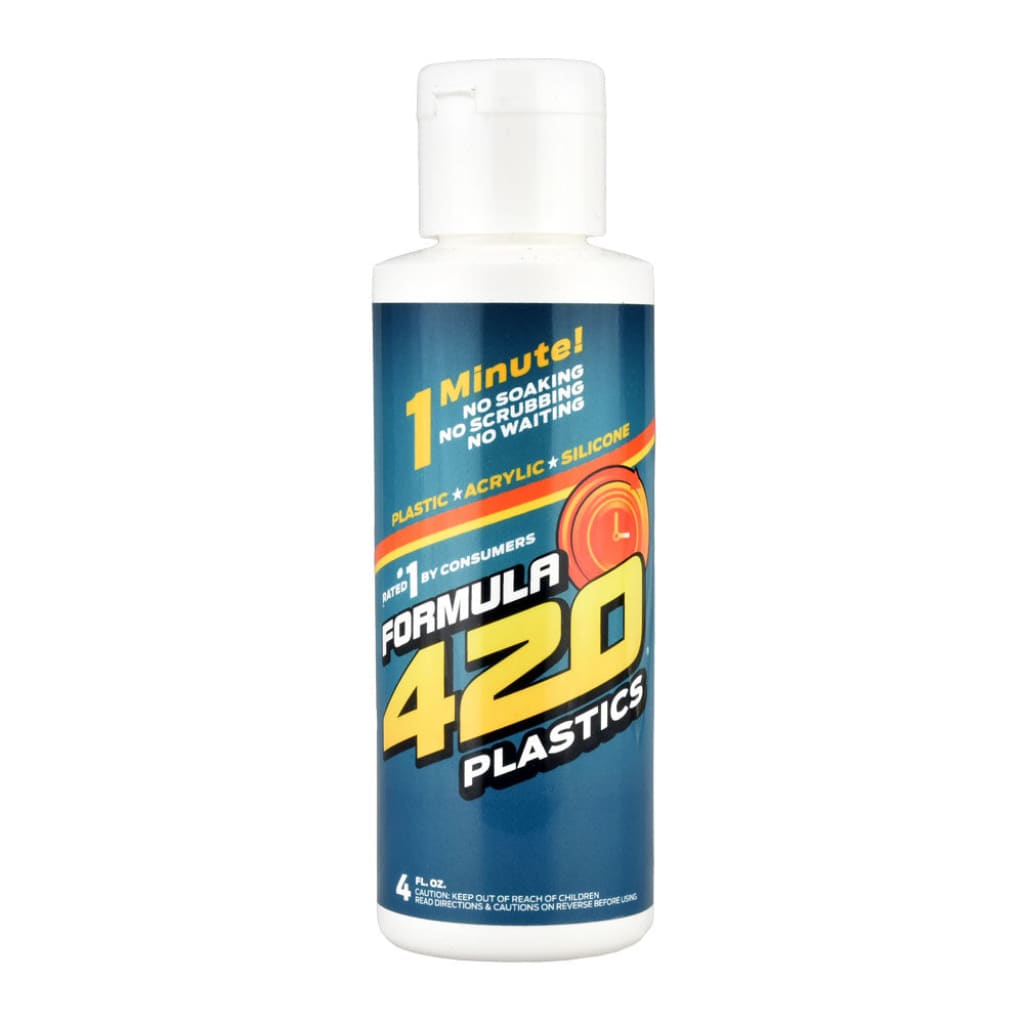 Acrylic Cleaner 4oz - Formula 420 Plastic Cleaner with White Cap and Blue Label