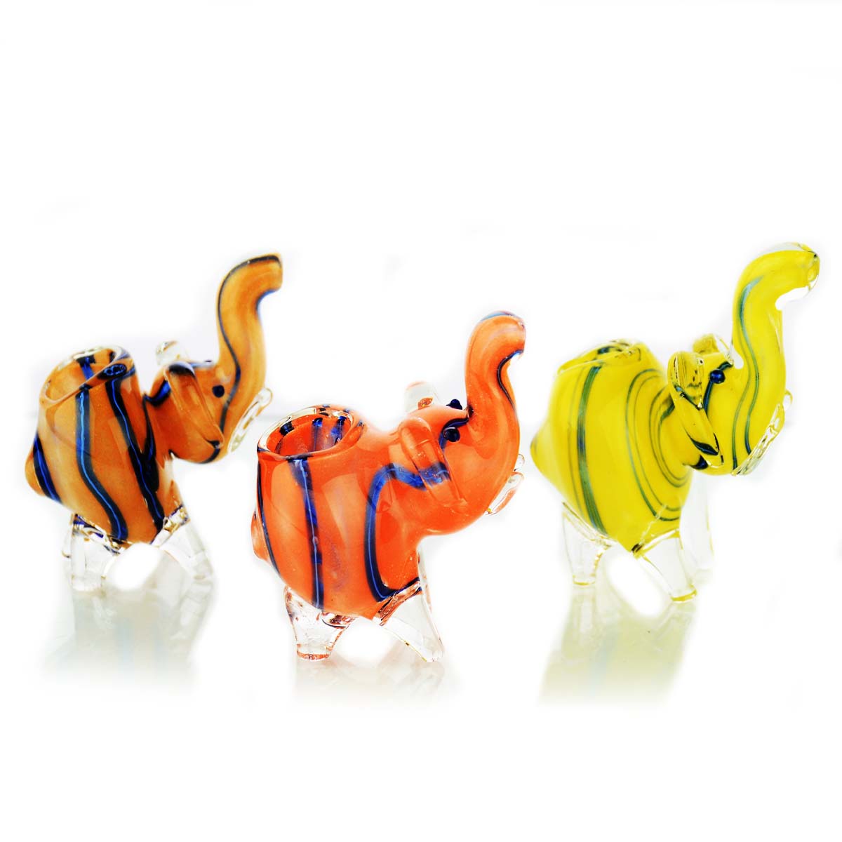 Artisan Frit Elephant Glass Hand Pipe